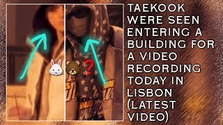 Omgtaekook Were Seen Entering A Building For A Video Recording Today In Lisbon