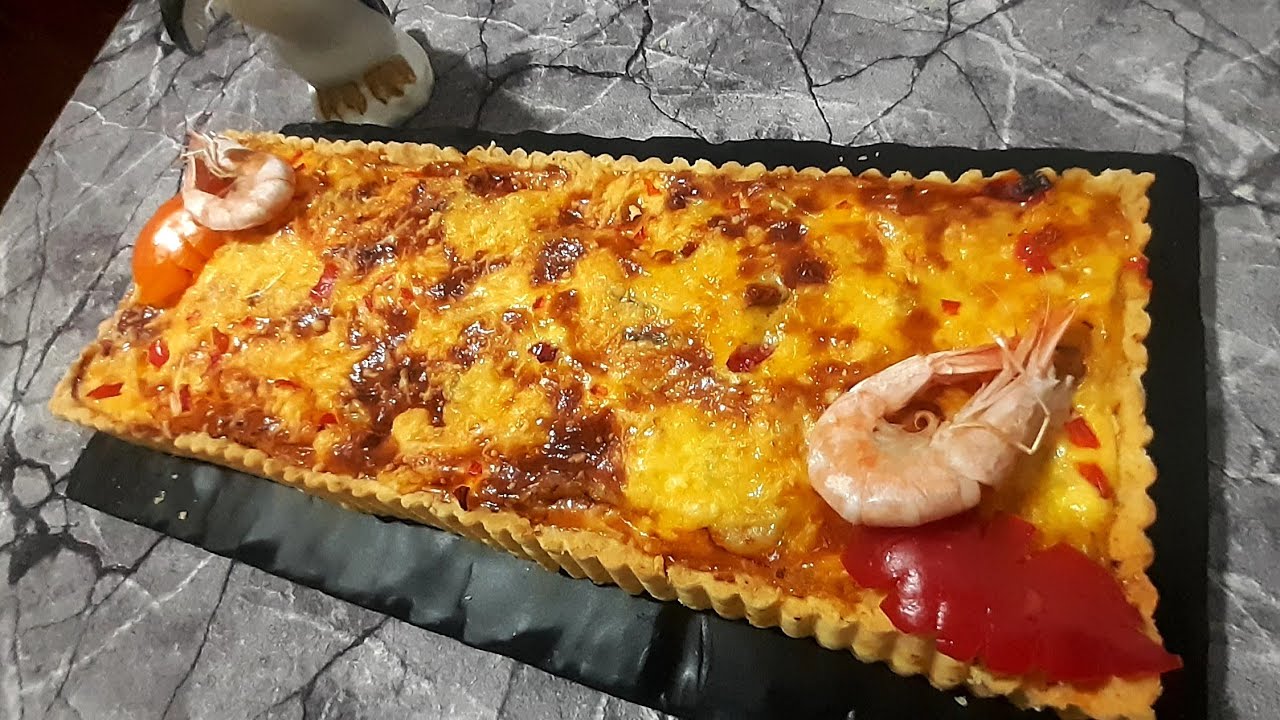 كيش  بالكروفيت 🦐والفلافل🌶 حشوة لذيذة و عجين هش و مقرمش.مملحات رمضان2022