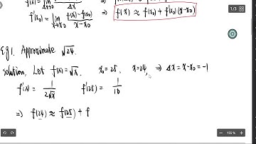 函数的近似值 linear approximation