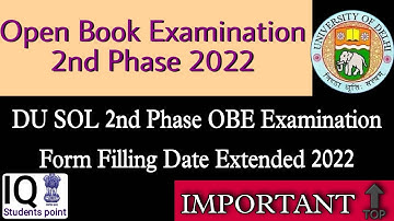 OBE 2nd Phase Examination form filling date Extended, 3rd, 5th & 7th Sem UG/PG Examination form 2022