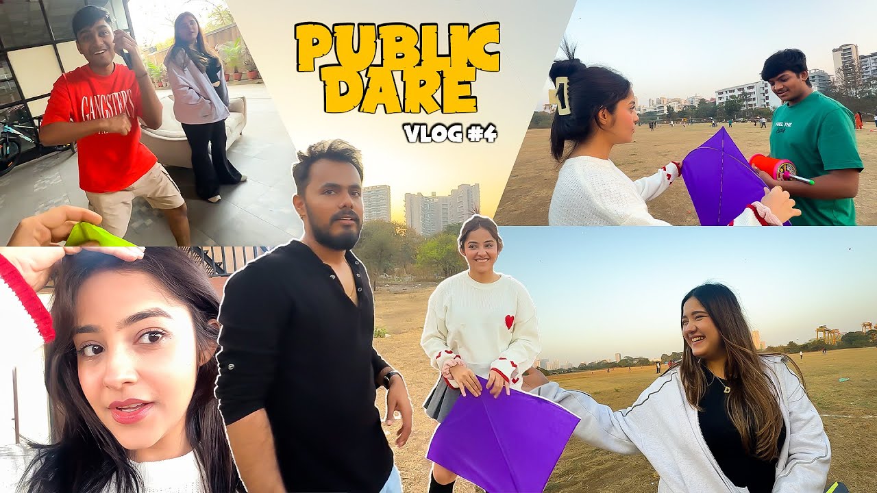PROPOSE RANDOM BOY IN PUBLIC DARE | KITE FLYING WITH GODLIKE | VLOG #4
