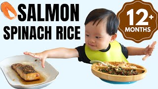 SALMON RECIPE FOR BABY 幼兒餐：三文魚菠菜飯