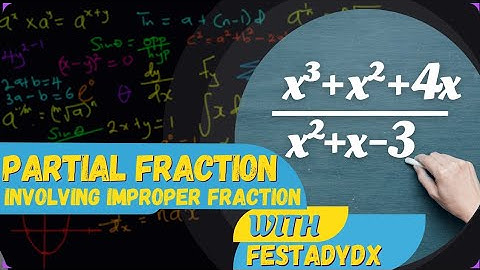 Partial Fraction involving Improper Fraction | How to solve Partial Fraction with improper fraction