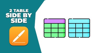 how to put 2 table side by side in Apple Pages iCloud