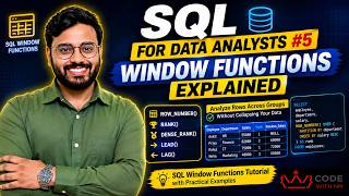 🔥 SQL Window Functions Explained | ROW_NUMBER, RANK & LEAD/LAG | LIVE