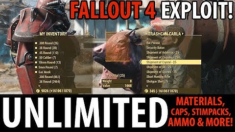 Fallout 4 Unlimited Items Exploit - Building Materials, Stimpacks, Caps, Ammo & MORE!