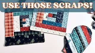 Easy and Fun Quilt As You Go Mug Rugs! Scrappy Coasters are the BEST!