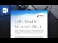 How to make Letterhead 📄 in Microsoft Word (tutorial)
