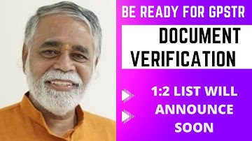 GPSTR 1:2 List | GPSTR Breaking news | Document Verification