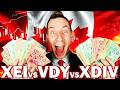 صناديق المؤشرات المتداولة الكندية لتوزيعات الأرباح لتحقيق دخل شهري XDIV مقابل VDY مقابل XEI