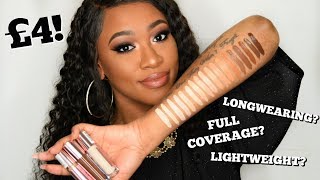 Makeup Revolution Conceal & Define Concealers Swatches, Demo & Review All Shades