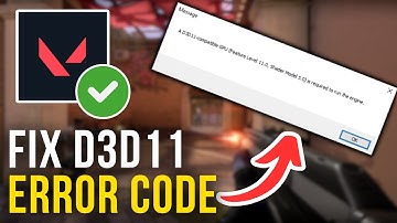 How To Fix Valorant Error A D3D11-Compatible GPU - Full Tutorial