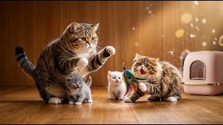 Details 🐱💚 Adorable Kittens Playing with Their Mother | Cute Cat Video | Relaxing Cat Sounds Guide