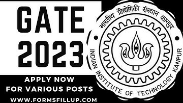 (Official) GATE 2023 - Complete Details | Eligibility | Fee |  #gate2023