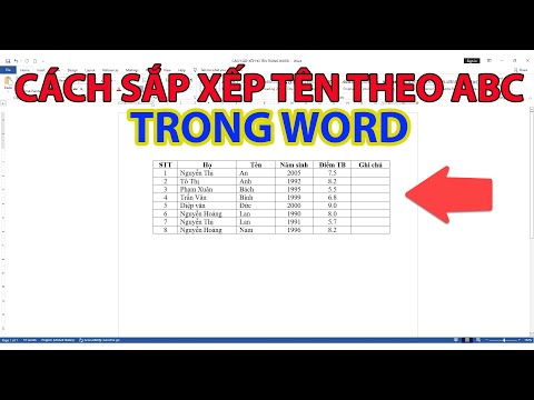 Cách Sắp Xếp Họ Tên Theo Vần ABC Trong Word cực dễ