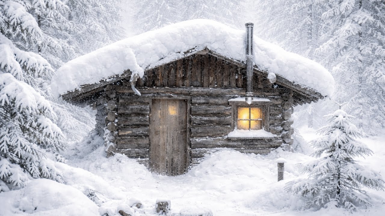 I Survived a Blizzard Off Grid in a log Cabin at - 31°C | Life Off the ...
