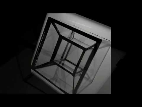 HYPERCUBE 4d GLASS MODEL  If you could build a hypercube it would look like this