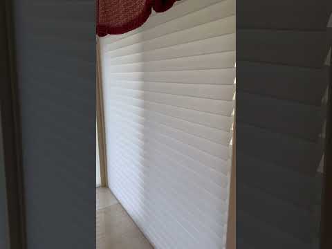 Sheer horizontal shades vanes closing in El Cajon