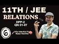 11th Maths Relations | DPP-2 Questions 1–7 | Concept + Practice
