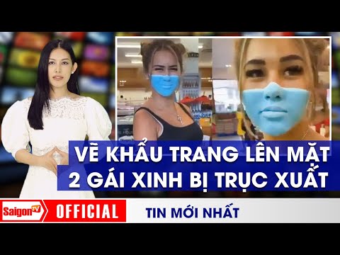 Video Vẽ khẩu trang lên mặt hòng lách luật, 2 hot girl có... - youtube