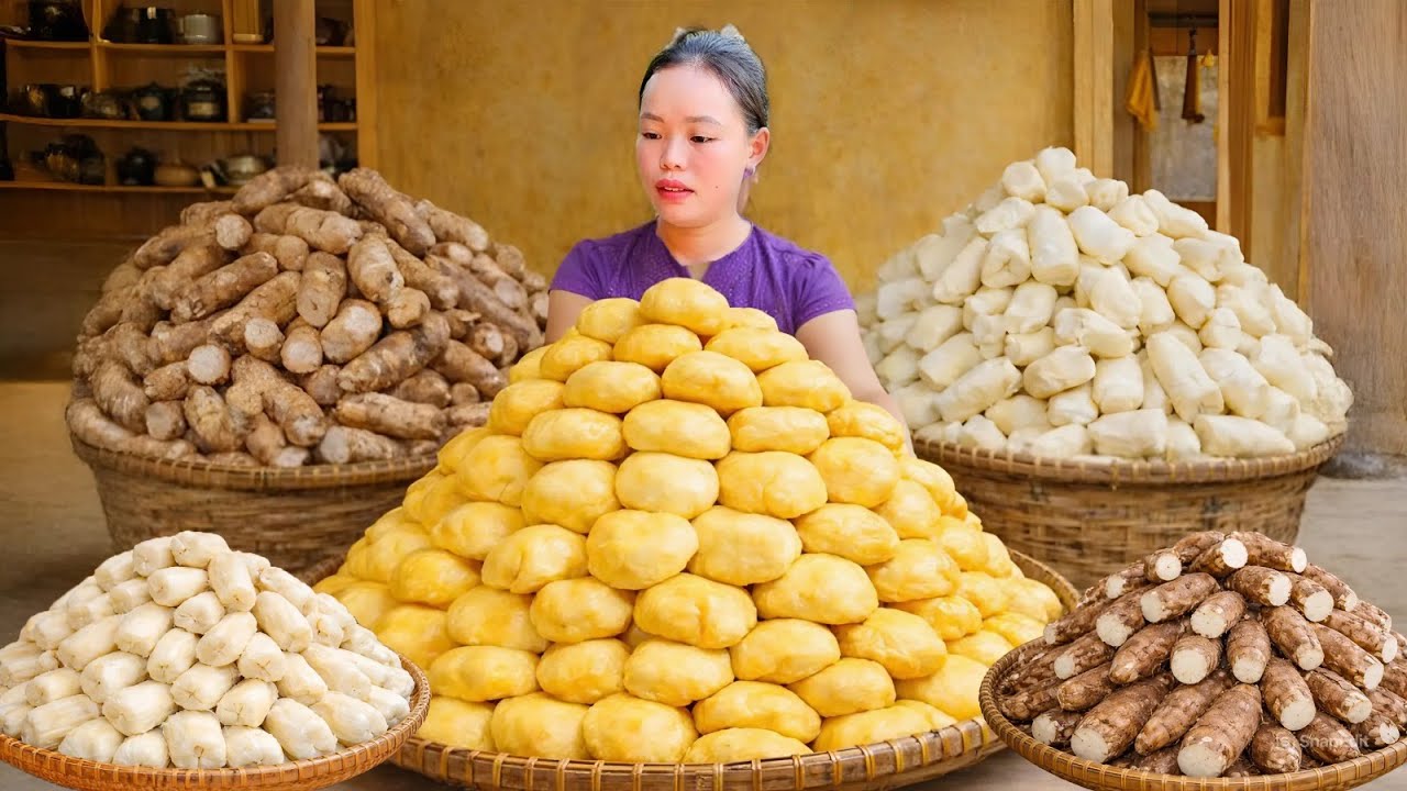 How to Make Delicious Cassava Cakes to Sell at the Market - Rural Life | Trieu Mai Huong