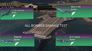 All Bomber damage test 💥 | Modern Warships: Sea battle online