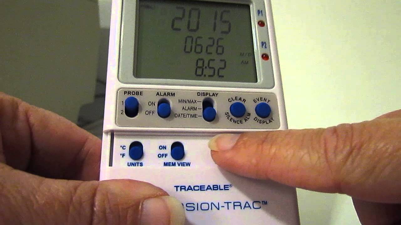 2Setting the Date and Time on the Traceable Excursion Trac Thermometer