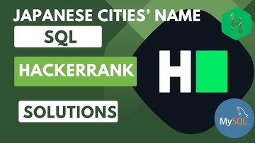 HackerRank SQL Solution |#6 japanese cities