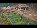 Timelapse 3 years of building a farm in the forest p2 construction  gardening 