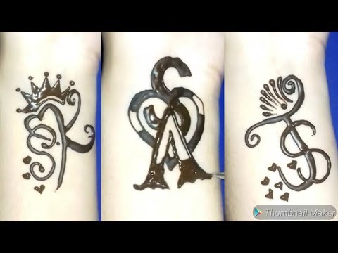 A S K S J S Letter Mehndi Design Tatto Mehndi Design Youtube