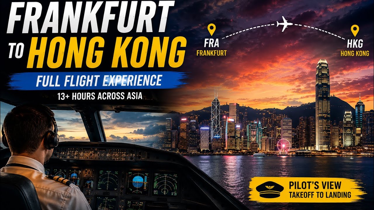 Full Flight Experience to Hong Kong | Real Pilot View - YouTube