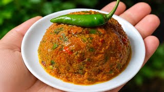 এতো মজার মরিচের🌶️ভর্তা🔥আমি আগে কখনো খাইনি 😋 একবার খেলে এর স্বাদ মুখে লেগে থাকবে❗Chili Paste | Vorta 