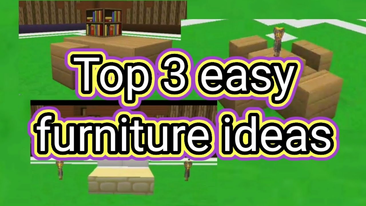 Easy furniture ideas in minecraft YouTube