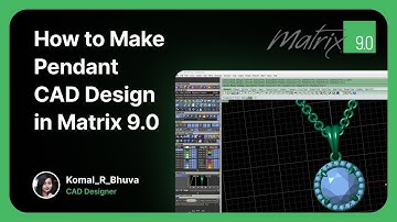 How to Make a Simple Pendant Design in Matrix 9.0 | Jewelry CAD Tutorial for Beginners