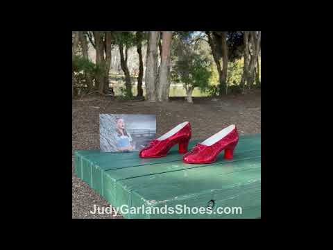 Judy Garland as Dorothy's size 5B hand-sewn ruby slippers