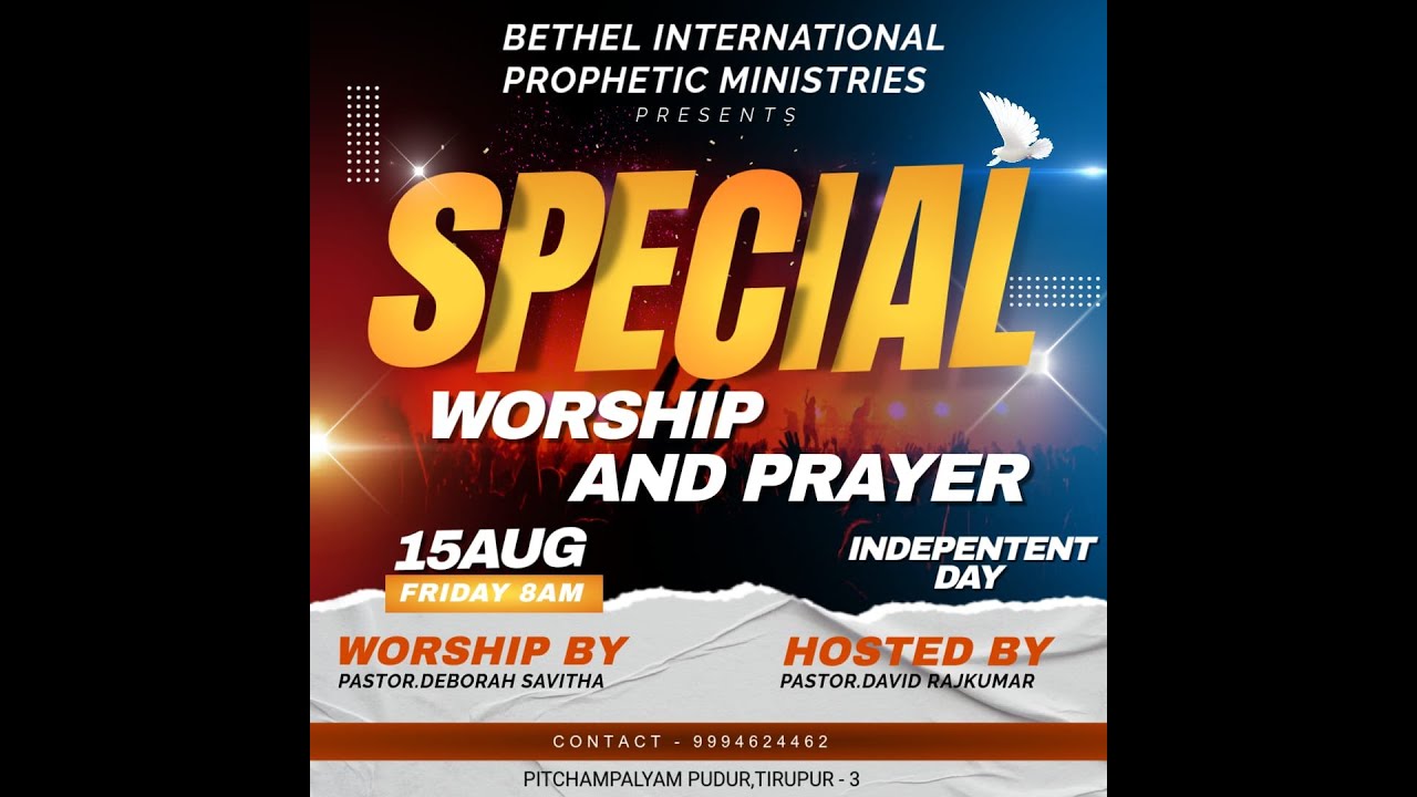 SPECIAL WORSHIP | PASTOR.DAVID RAJKUMAR | BETHEL INTERNATIONAL ...