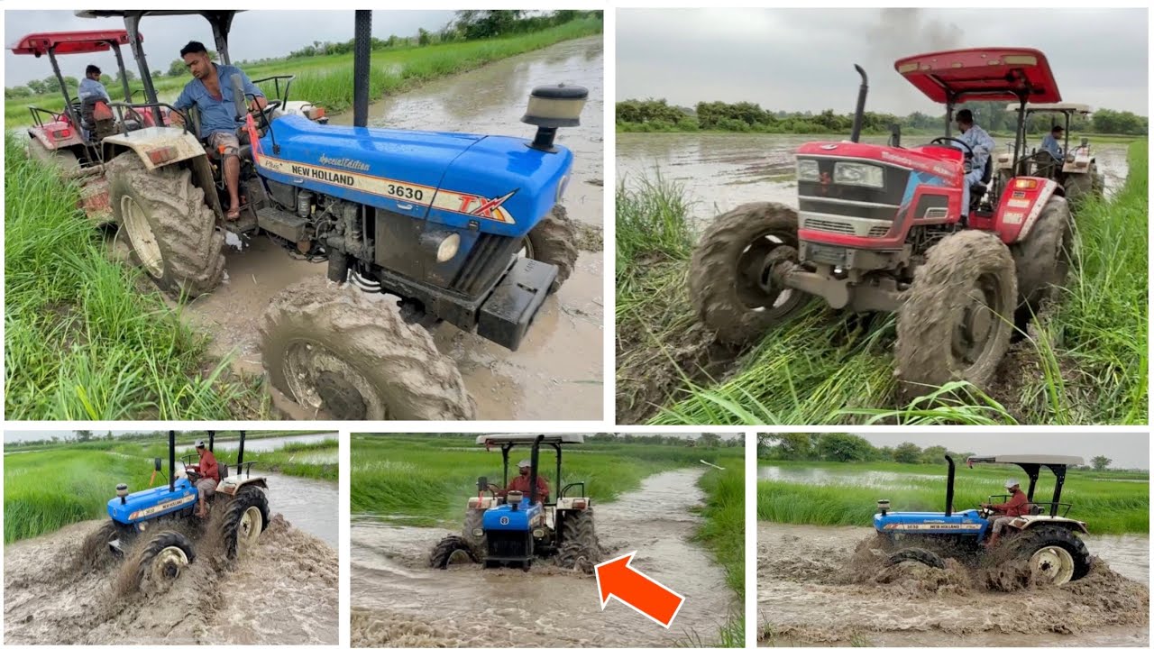 ये खेत है या तालाब Mahindra Arjun Novo 605 भी फस गया इसमें New Holland 3630 से निकाला 4wd Tractor