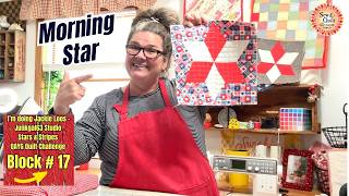 Morning Star Quilt Block (FPP)- 4th Of July Quilts-Red White & Blue Quilt