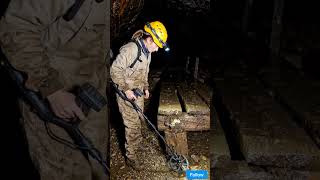 The detector started beeping beneath this abandoned bridge… #goldmining #metaldetecting #shorts
