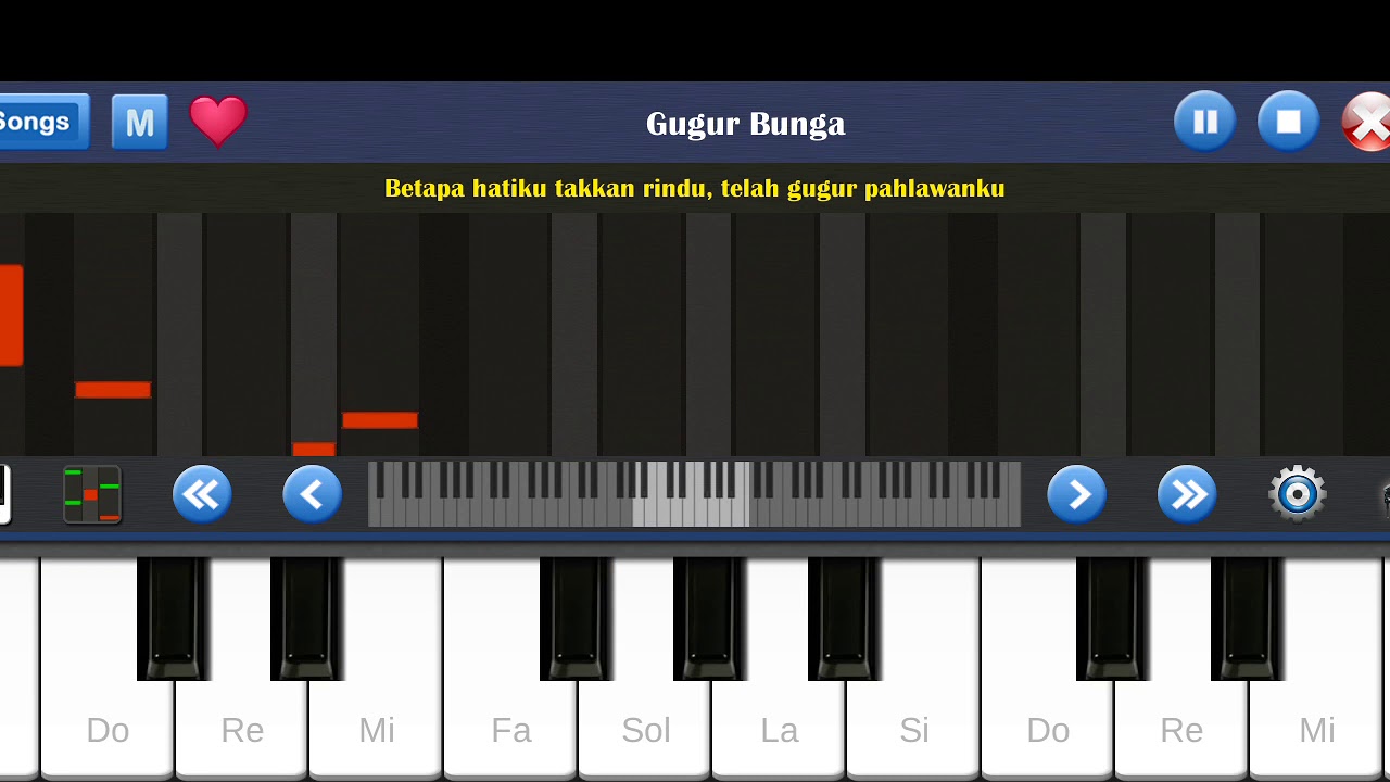gugur bunga versi piano - YouTube