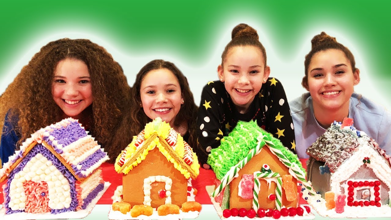 Gingerbread House Decorating Challenge Haschak Sisters Youtube