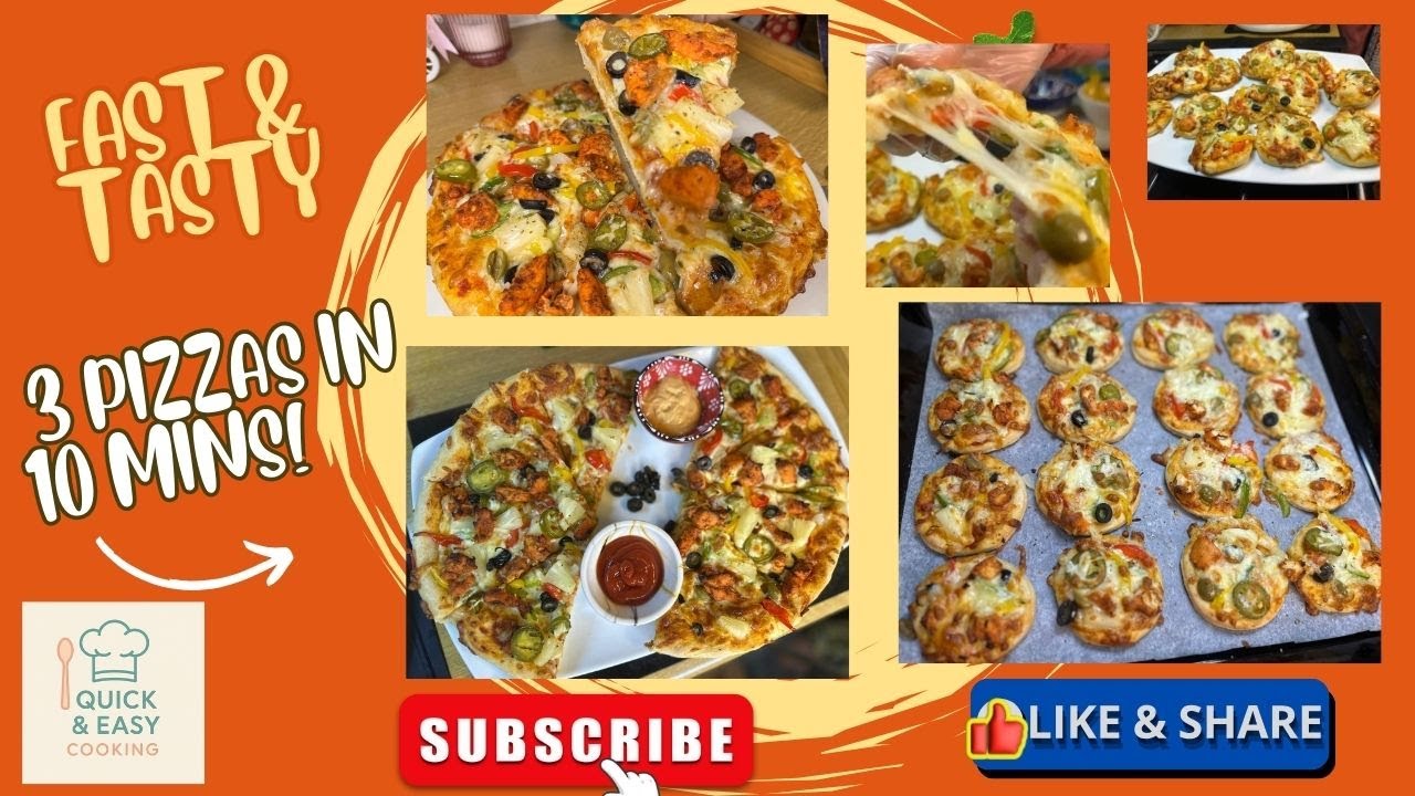 Make 3 Amazing Pizzas in 10 Minutes! Quick & Easy Cooking 1011 - YouTube