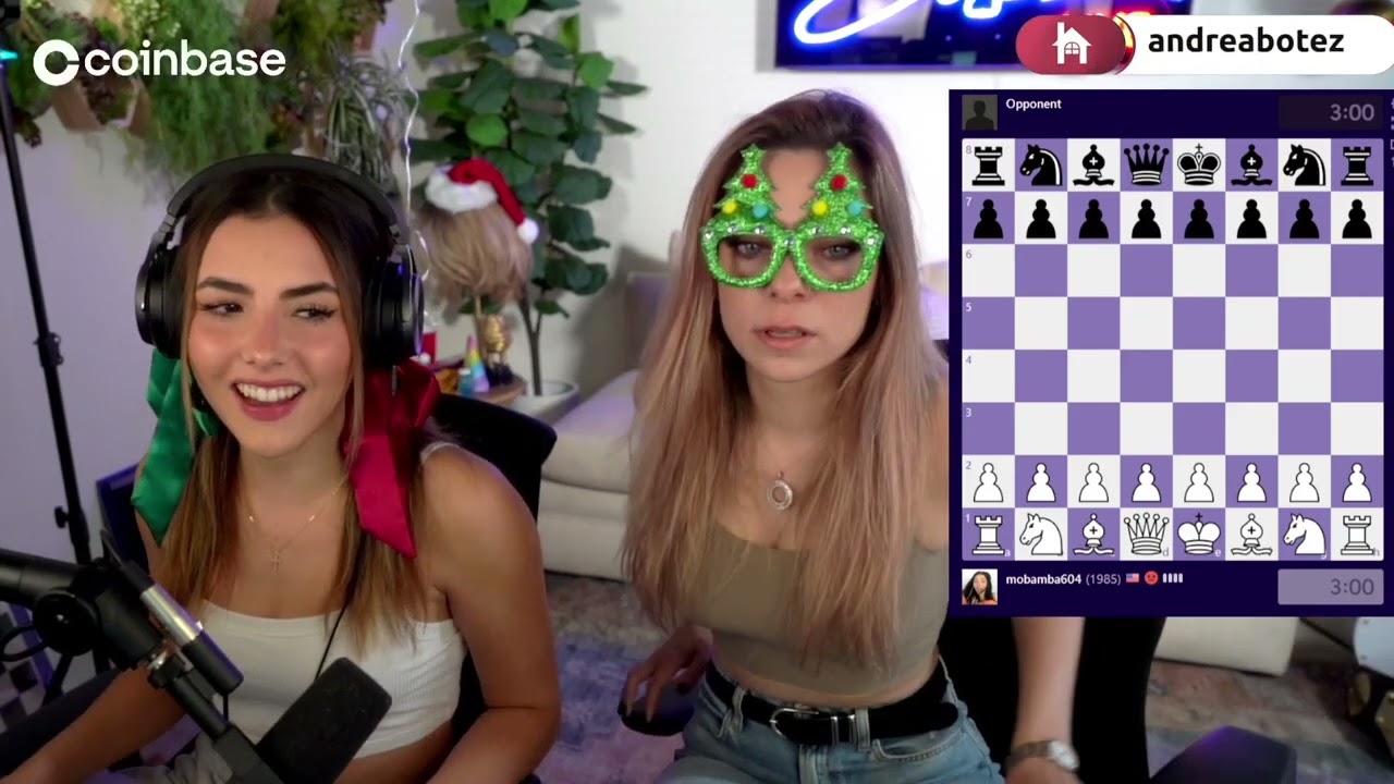 Andrea's still in denial about her height #botez #chess #siblings  #sisters #Twitch #streamer #botezlive #chesssmaster #funny