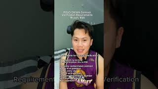 How To Verify Job Contract? Polo Owwa Riyadh Job Contract Verification