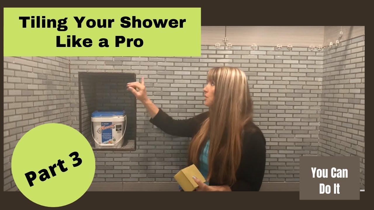 Easy How to Tile Your Shower Like a Pro From A to Z Part 3 Grouting ...