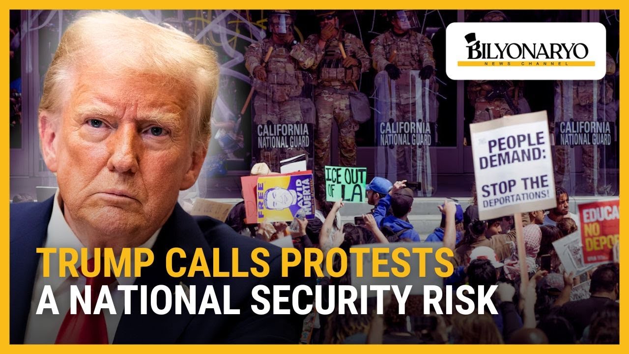 Security Risk Protest Trump calls protests a national security risk | Newsfeed@Noon - YouTube