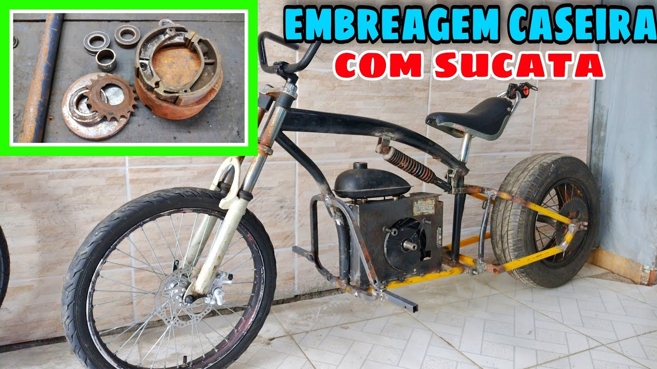 FAZENDO UMA EMBREAGEM CASEIRA COM MATERIAL DA SUCATA / PROJETO BIKE CHOPPER Parte 01