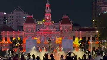 Màn trình diễn ánh sáng 3D Mapping ngày 25/04 tại UBND TpHCM