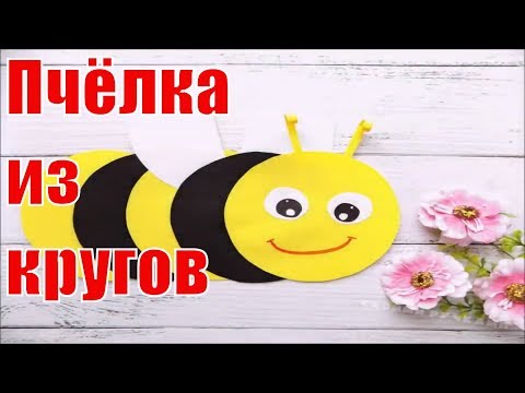 Пчёлка. Простые поделки с детьми. Пчелка из кругов