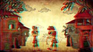 Karagöz Hacivat Anaglif Red Cyan 3D